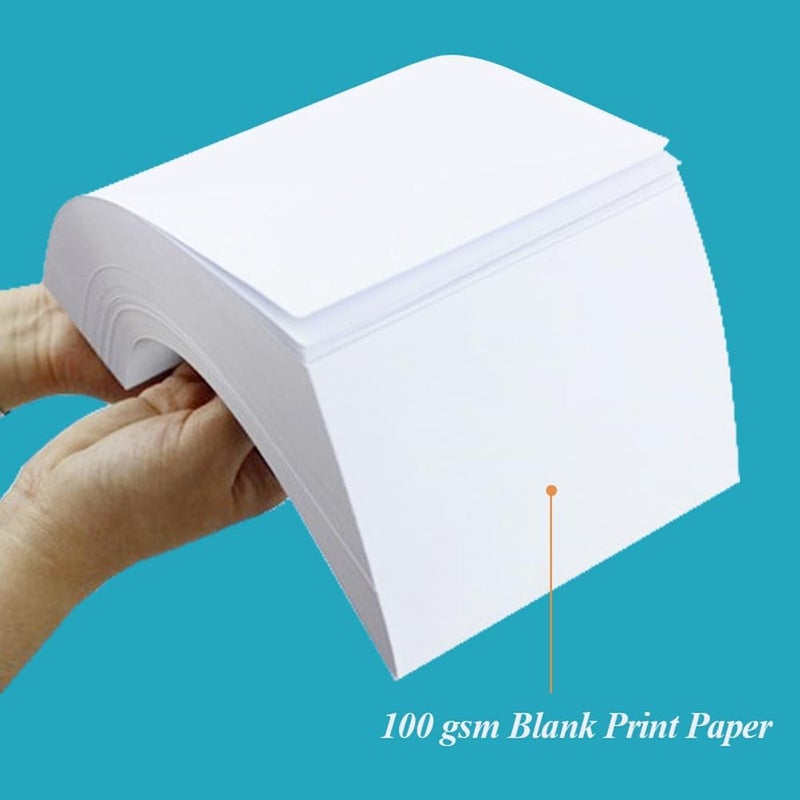 Yaridar ورق طباعة فارغ 8.5" x 14" - 50 ورقة/100 صفحة ورق مفكوك فارغ، حجم قانوني للطباعة في المكتب/المنزل/المدرسة، ورق فارغ بوزن 100 جرام - Image 4